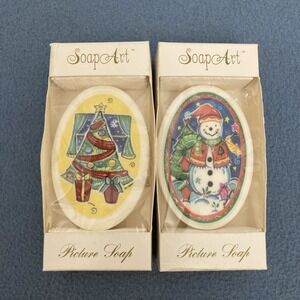 Lasting Impressions Soap Art Christmas‎ Soaps - Tree & Snowman - Set of 2